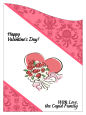 Happy Valentines Day Valentine Day Curved Wine Labels 2.75x3.75